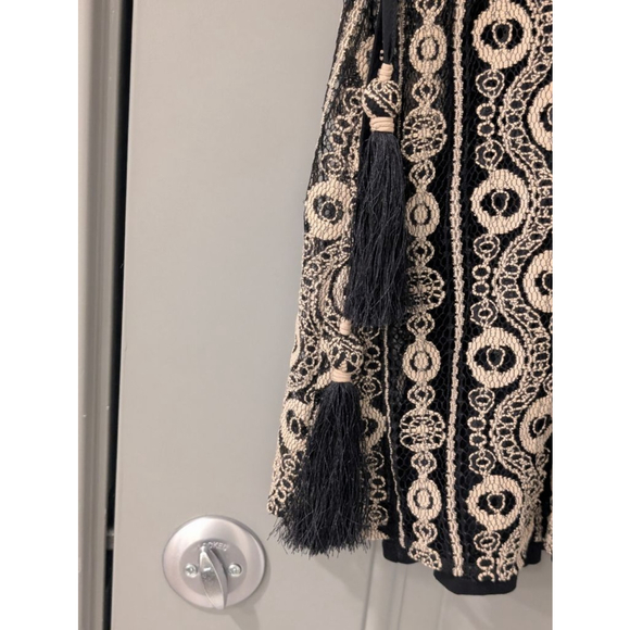 Women's Calypso St. Barth Black Beige Lace Mini Dress XS - Picture 5 of 11